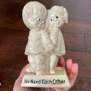 Vintage Russ Berries Figurine We Need Each Other 1970s USA Kitschy Whimsical